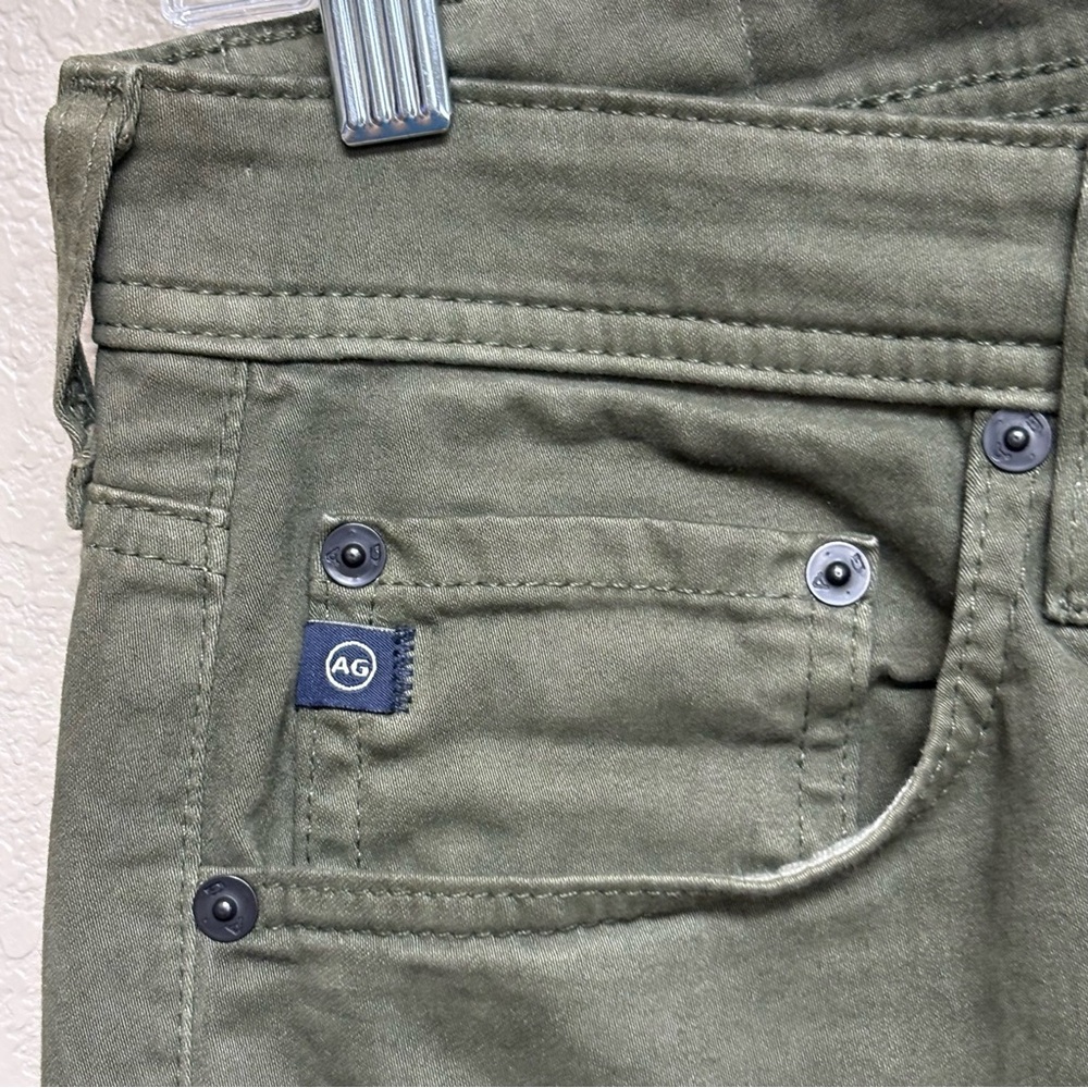 AG Adriano Goldschmied Tellis Modern Slim Olive Green Jeans Men’s 29x31 - Picture 4 of 10